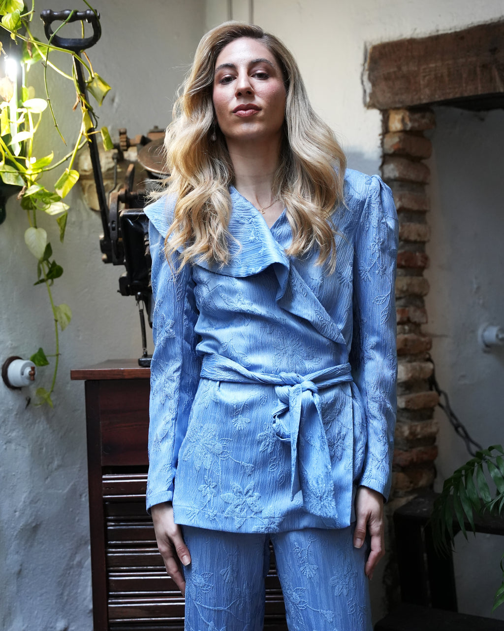 Traje azul Aguamarina