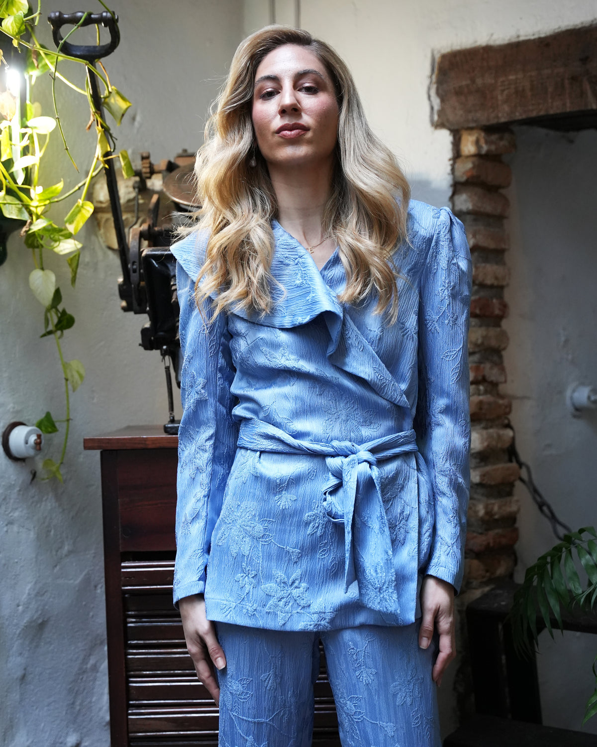 Traje azul Aguamarina